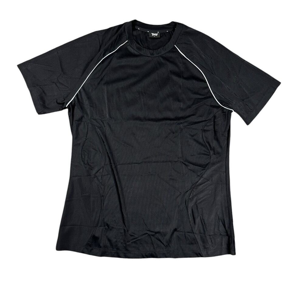 PXG Nick Jonas Tech Ribbed Shirt Mens XL Parsons Xtreme Golf Performance Black